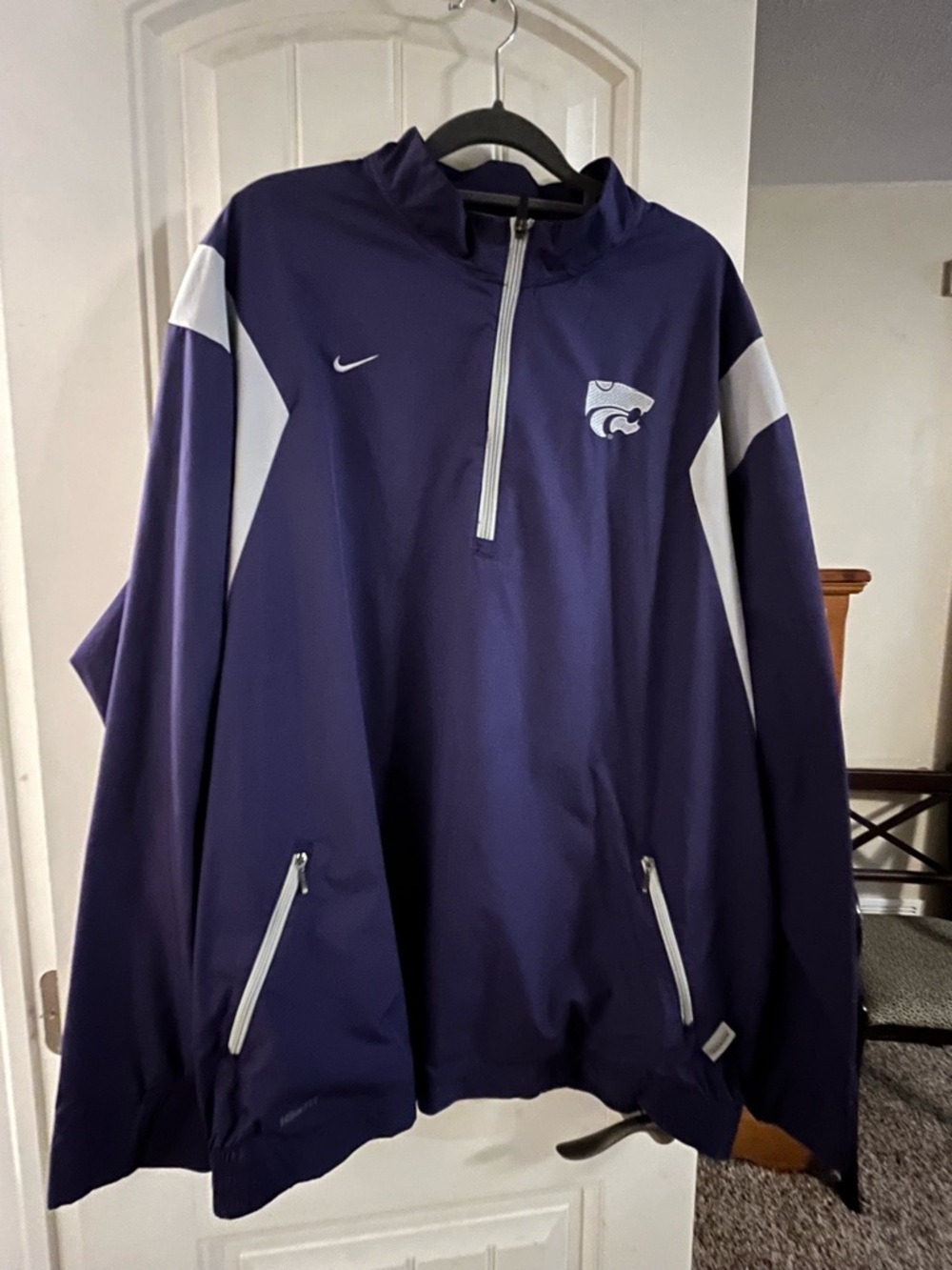 Nike Men's Purple Kansas State Wildcats Quarter-Zip, size XXL